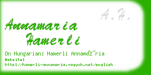 annamaria hamerli business card